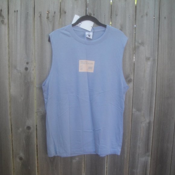 Zara Men's Hawaii " A Month in Palm Trees" Blue Tank Top NEW with Tags - Picture 2 of 8